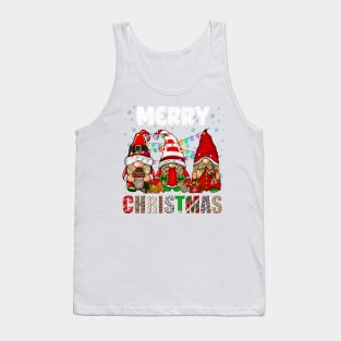 Merry Christmas Gnome Family Funny Xmas Tree Women Men Kids Tank Top